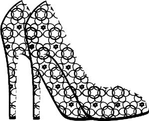 Patterned High Heel Shoes