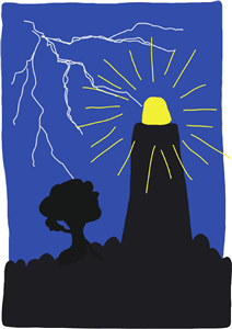 Lighthouse and lightning 