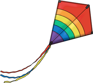 Flying Rainbow Kite