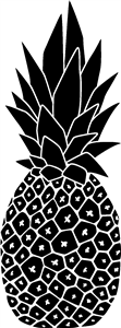 Silhouetted Pineapple