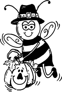 Bee With Pumpkin