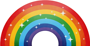 Rainbow With Sparkle