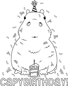 Capybara Birthday Greeting