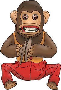 Vintage Creepy Monkey Toy
