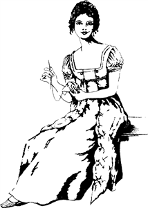 Regency Sewing Lady