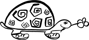 Tortoise With Flower