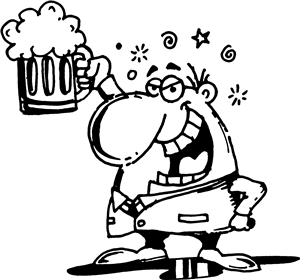 Tipsy Man & Beer