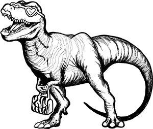 T-Rex With Handbag