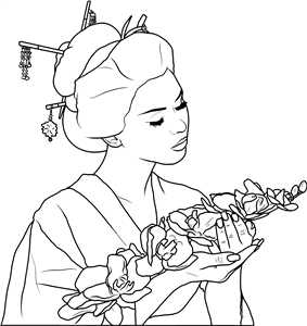 Geisha Holding Orchids