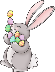 Easter Bunny Carrying Eggs