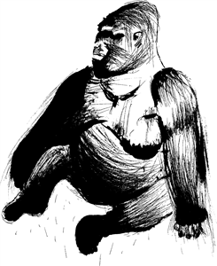 Sitting Gorilla