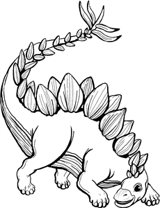 Cartoon Stegosaurus Dinosaur