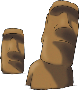 Easter Island Head Pair