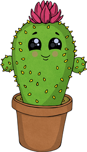 Smiling Potted Cactus