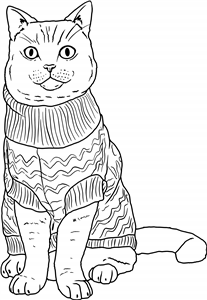 Cat In Christmas Jumper