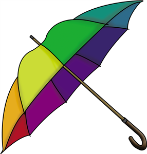 Open Rainbow Umbrella