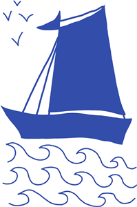 Sailing boat in angry sea