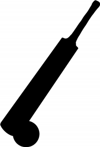 Cricket Bat & Ball Silhouette