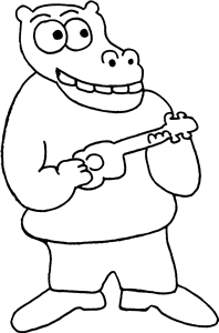 Hippo Playing Ukulele