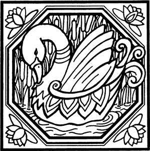 Square Swan Motif
