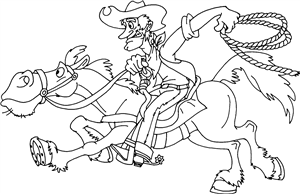 Cowboy Riding Horse
