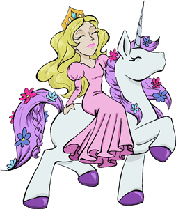 Princess Riding Unicorn