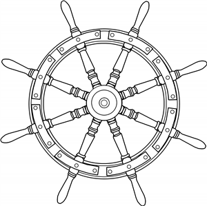 Sailing Ship Steering Wheel