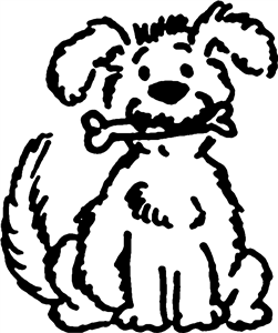 Dog With Bone
