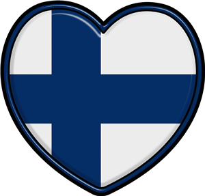 Finland Flag Heart