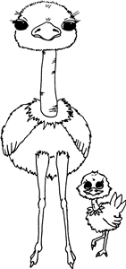 Ostrich & Chick
