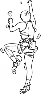 Person On Climbing Wall